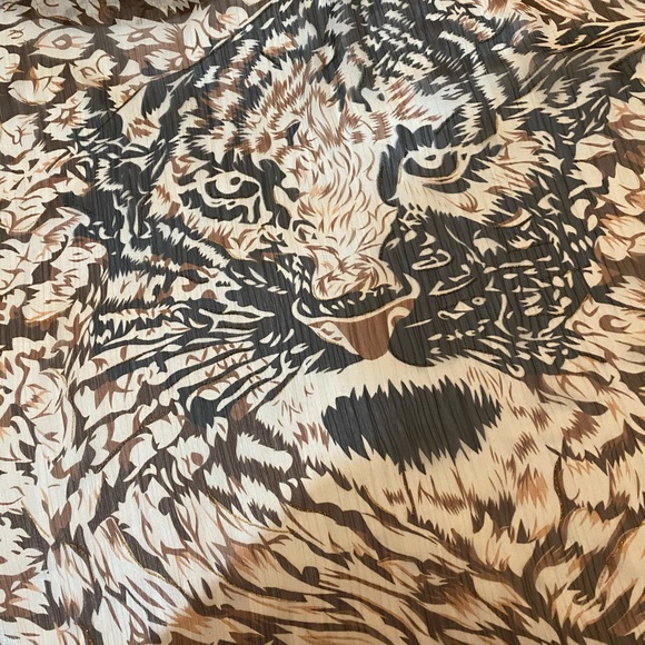 Cheetah Print Square Scarf - Picture 2 of 4